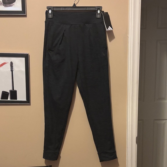 Adidas Charcoal Slim Fit Girls Joggers - Picture 1 of 3